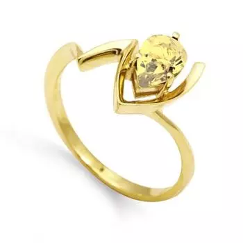 Кольцо с цитрином Линии Любви