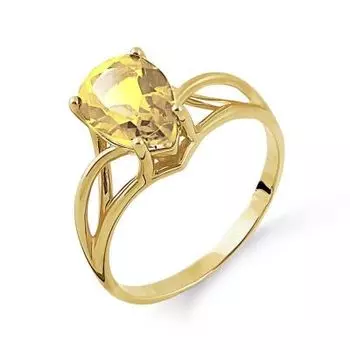 Кольцо с цитрином Линии Любви