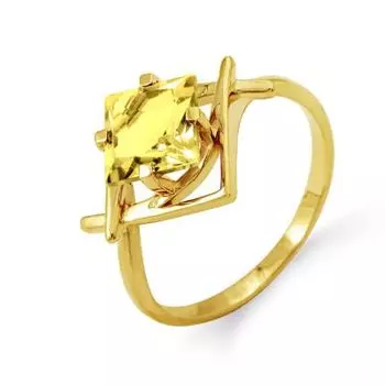 Кольцо с цитрином Линии Любви