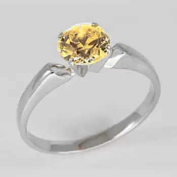 Кольцо с цитрином Линии Любви