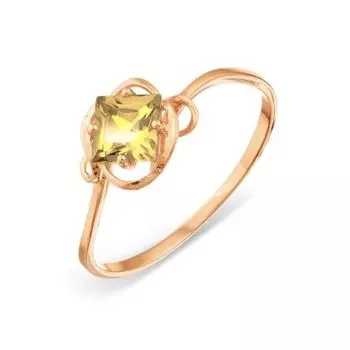 Кольцо с цитрином Линии Любви