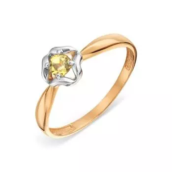 Кольцо с цитрином Линии Любви