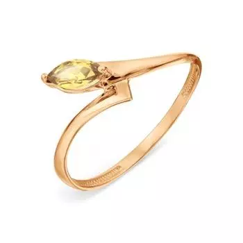 Кольцо с цитрином Линии Любви