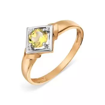 Кольцо с цитрином Линии Любви