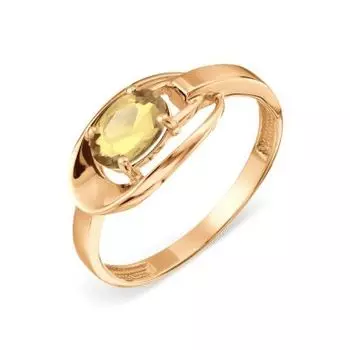 Кольцо с цитрином Линии Любви