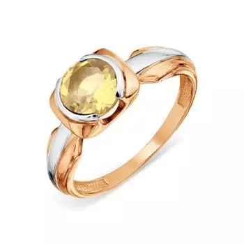Кольцо с цитрином Линии Любви