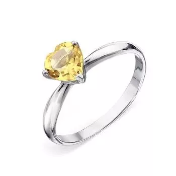 Кольцо с цитрином Линии Любви