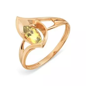 Кольцо с цитрином Линии Любви
