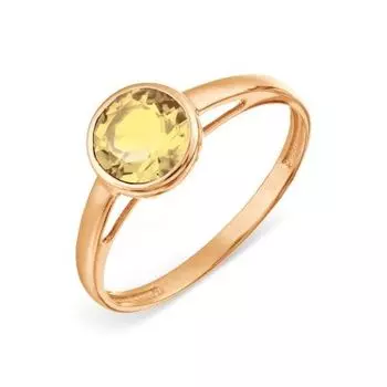 Кольцо с цитрином Линии Любви
