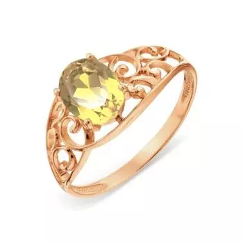 Кольцо с цитрином Линии Любви