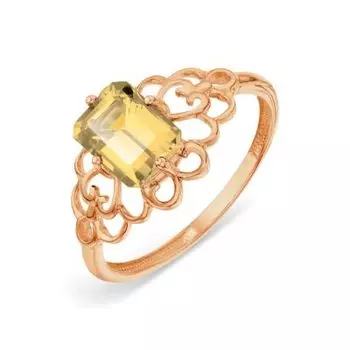 Кольцо с цитрином Линии Любви