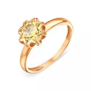 Кольцо с цитрином Линии Любви