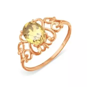 Кольцо с цитрином Линии Любви