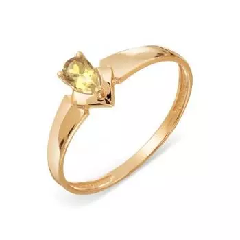 Кольцо с цитрином Линии Любви