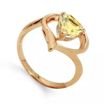 Кольцо с цитрином Линии Любви