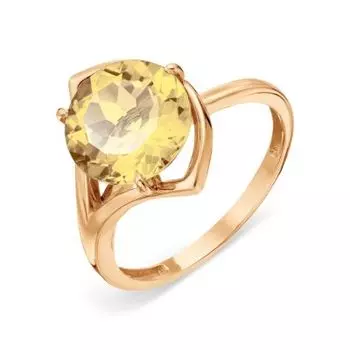 Кольцо с цитрином Линии Любви