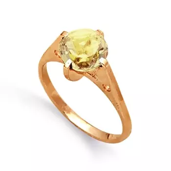 Кольцо с цитрином Линии Любви