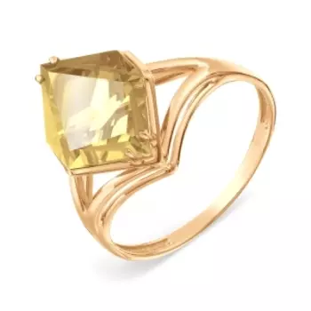 Кольцо с цитрином Линии Любви