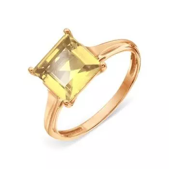 Кольцо с цитрином Линии Любви