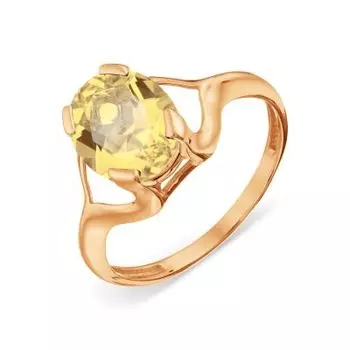 Кольцо с цитрином Линии Любви