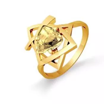 Кольцо с цитрином Линии Любви