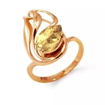 Кольцо с цитрином Линии Любви