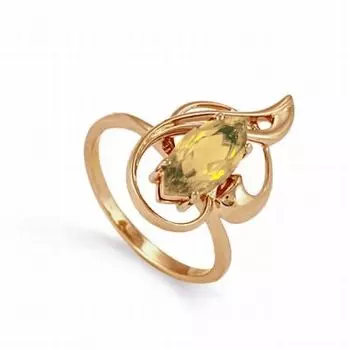 Кольцо с цитрином Линии Любви