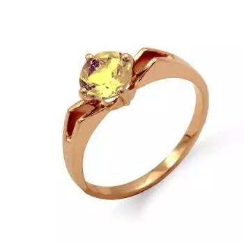 Кольцо с цитрином Линии Любви