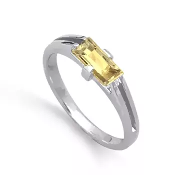 Кольцо с цитрином Линии Любви