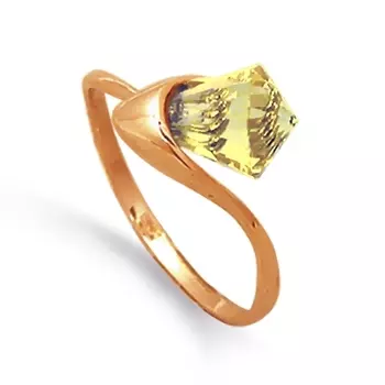 Кольцо с цитрином Линии Любви