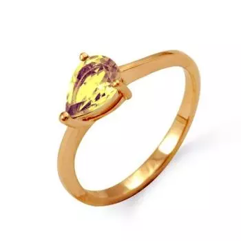 Кольцо с цитрином Линии Любви