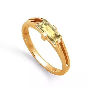 Кольцо с цитрином Линии Любви