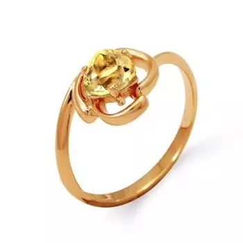 Кольцо с цитрином Линии Любви