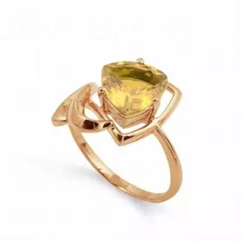 Кольцо с цитрином Линии Любви