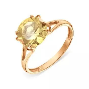 Кольцо с цитрином Линии Любви