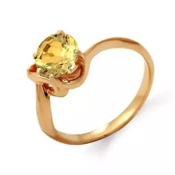 Кольцо с цитрином Линии Любви