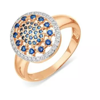 Кольцо с фианитами и фианитами Premium Линии Любви