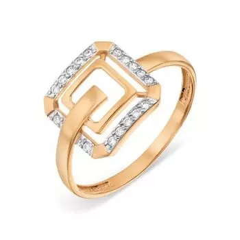 Кольцо с фианитами Линии Любви