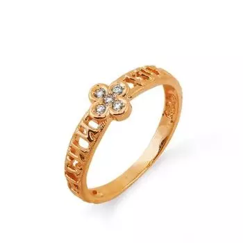 Кольцо с фианитами Линии Любви