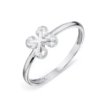 Кольцо с фианитами Линии Любви