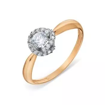 Кольцо с фианитами Линии Любви