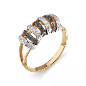 Кольцо с фианитами Линии Любви