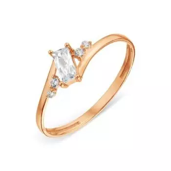 Кольцо с фианитами Линии Любви