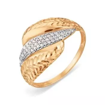 Кольцо с фианитами Линии Любви