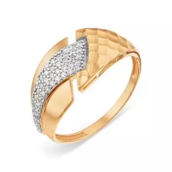 Кольцо с фианитами Линии Любви