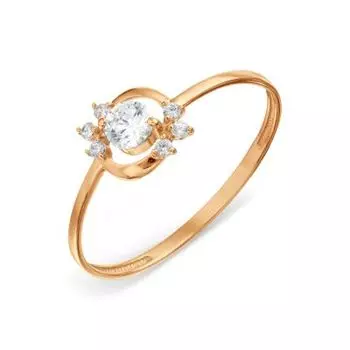 Кольцо с фианитами Линии Любви