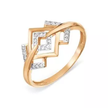 Кольцо с фианитами Линии Любви