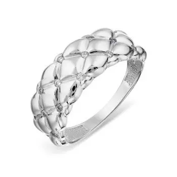 Кольцо с фианитами Линии Любви