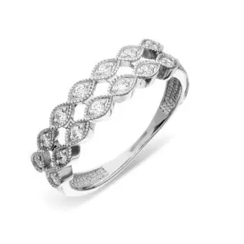 Кольцо с фианитами Линии Любви