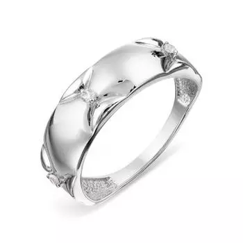 Кольцо с фианитами Линии Любви